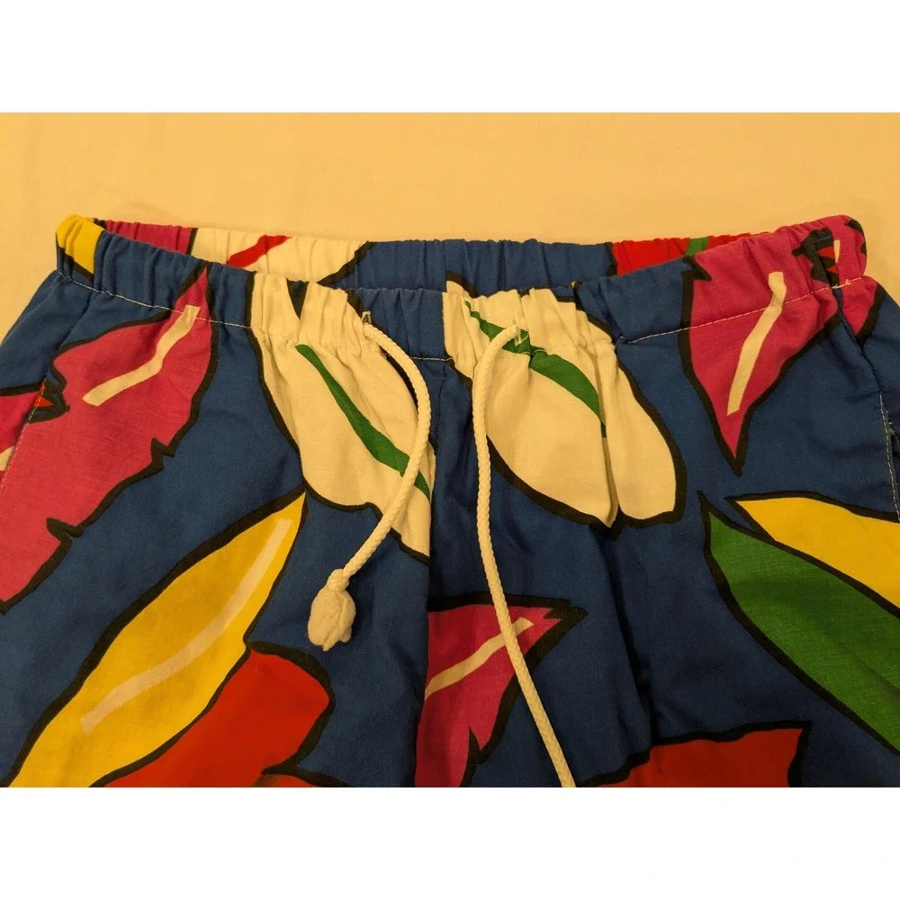 Vintage Bushwacker USA Beach Shorts Mens M Multicolor Floral Hawaiian 80s 90s